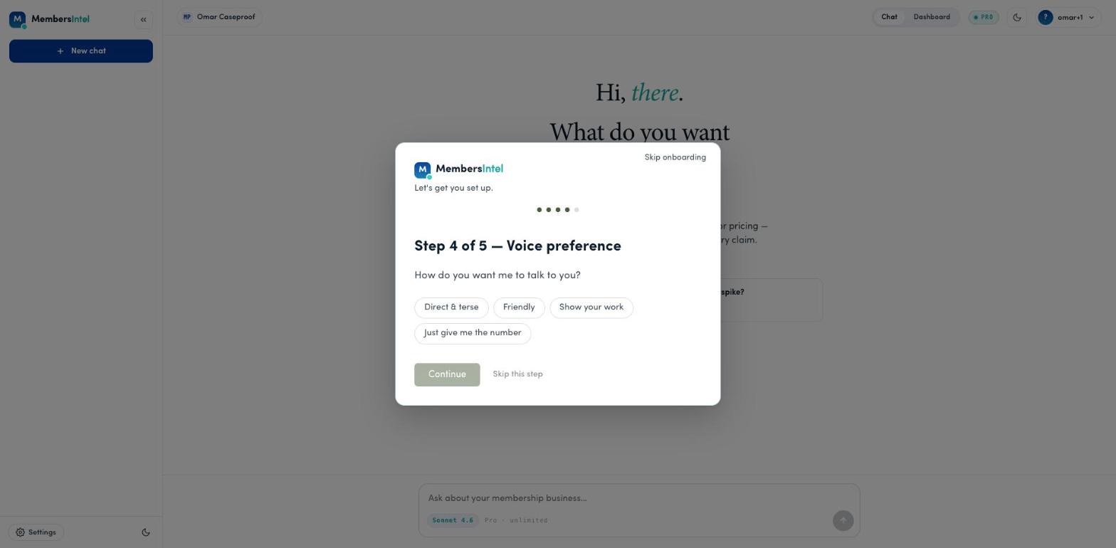Onboarding step 4 — Voice preference