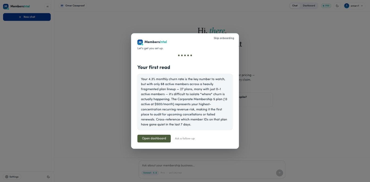 Onboarding step 5 — Your first read